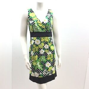 dBy Ltd Green Floral Sleeveless Sheath Dress 6